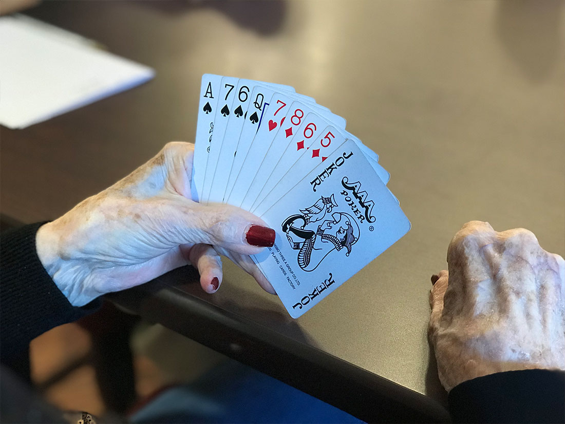 senior playing cards
